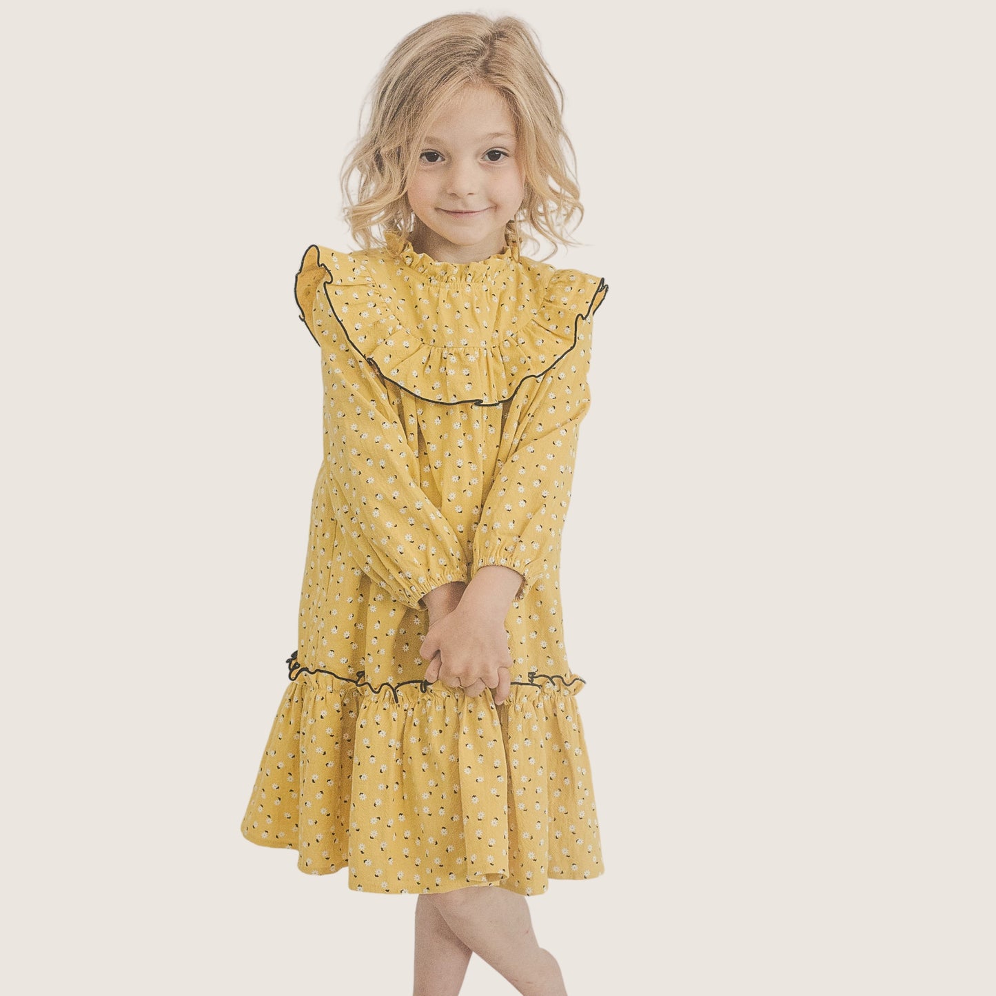 "Where Every Twirl is a Sunflower in Bloom" – Unveiling FITTEM's 'Sunflower Petal Twirl' Dress.