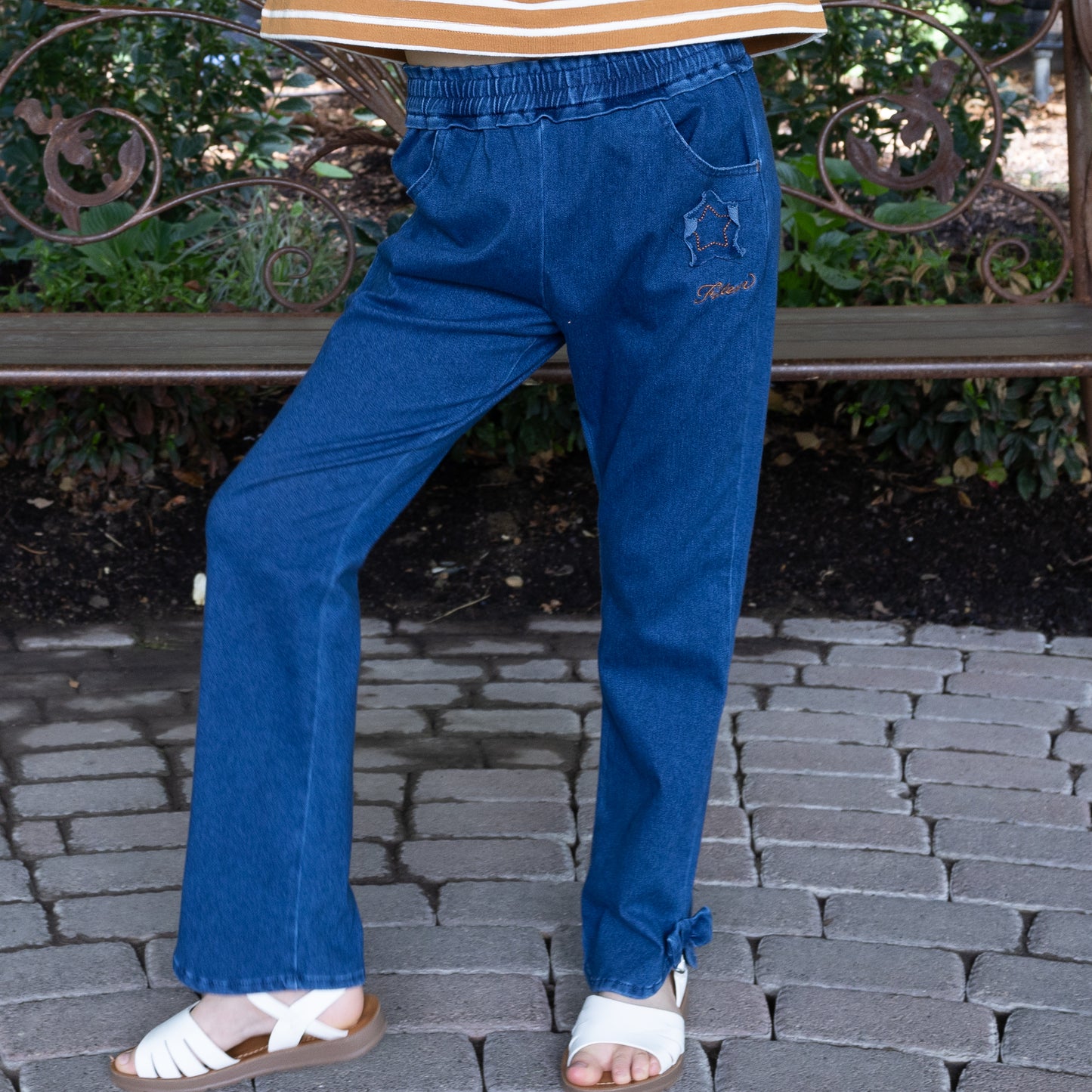 "Denim & Ribbon: Where Everyday Comfort Meets Flair"