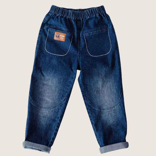 Kids Denim Pants "The Art of Contrast: White Stitching Defines Aesthetic Appeal"