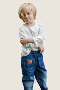 Kids denim pants "Blend Perfection: 70% Cotton, 28% Polyester, 2% Spandex"